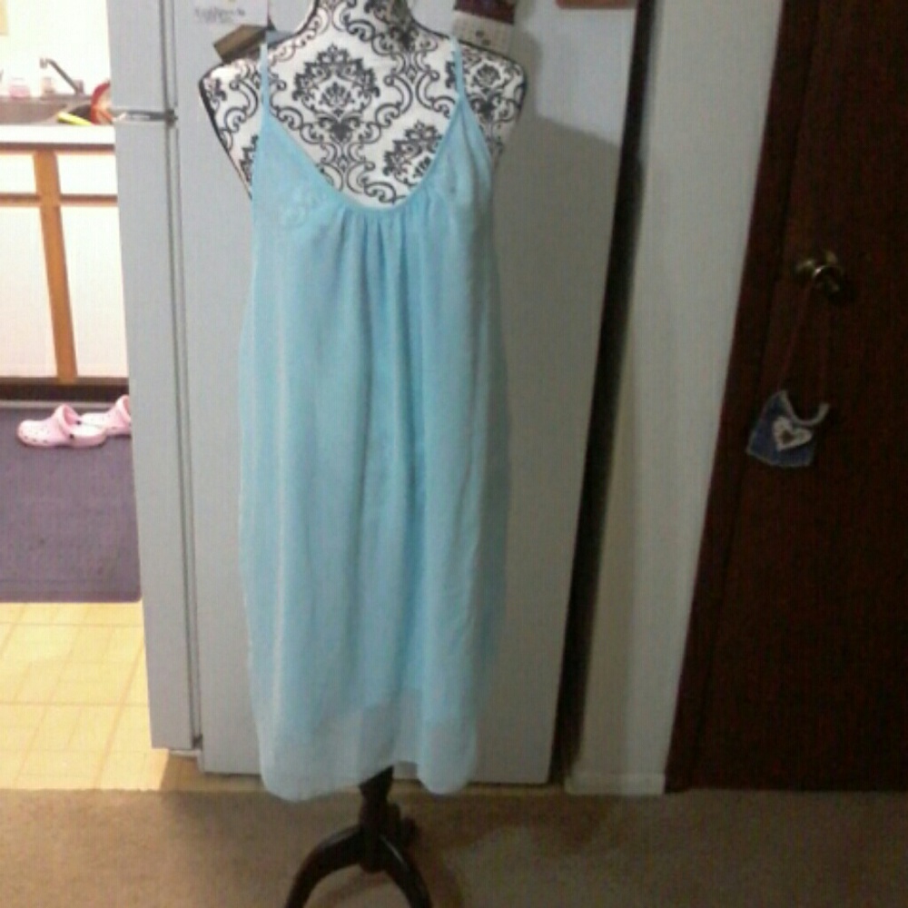 large chiffon look dress